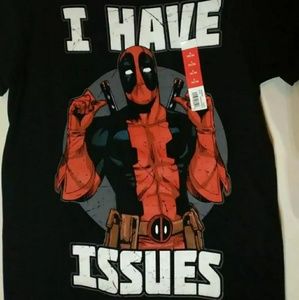 SMALL Deadpool "I Have Issues" MENS Marvel T Shirt